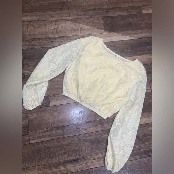 Tularosa yellow Tilly embroidered top M $150 spring boho revolve floral - Picture 3 of 7